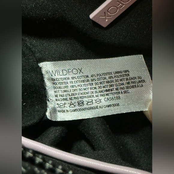 NWT WILDFOX Tote Bag Denim Black - Picture 7 of 11